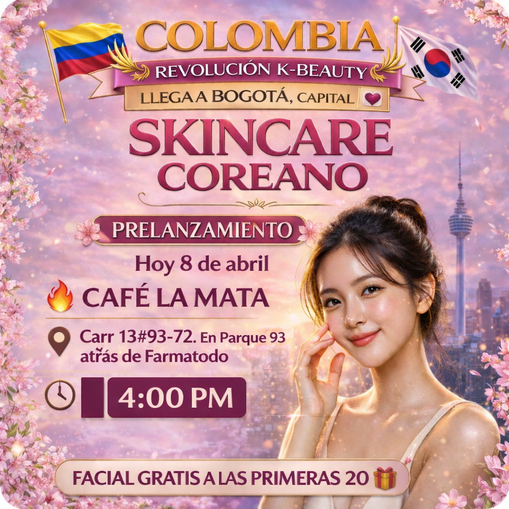 Evento K-Beauty Bogotá — 8 de abril — Café La Mata