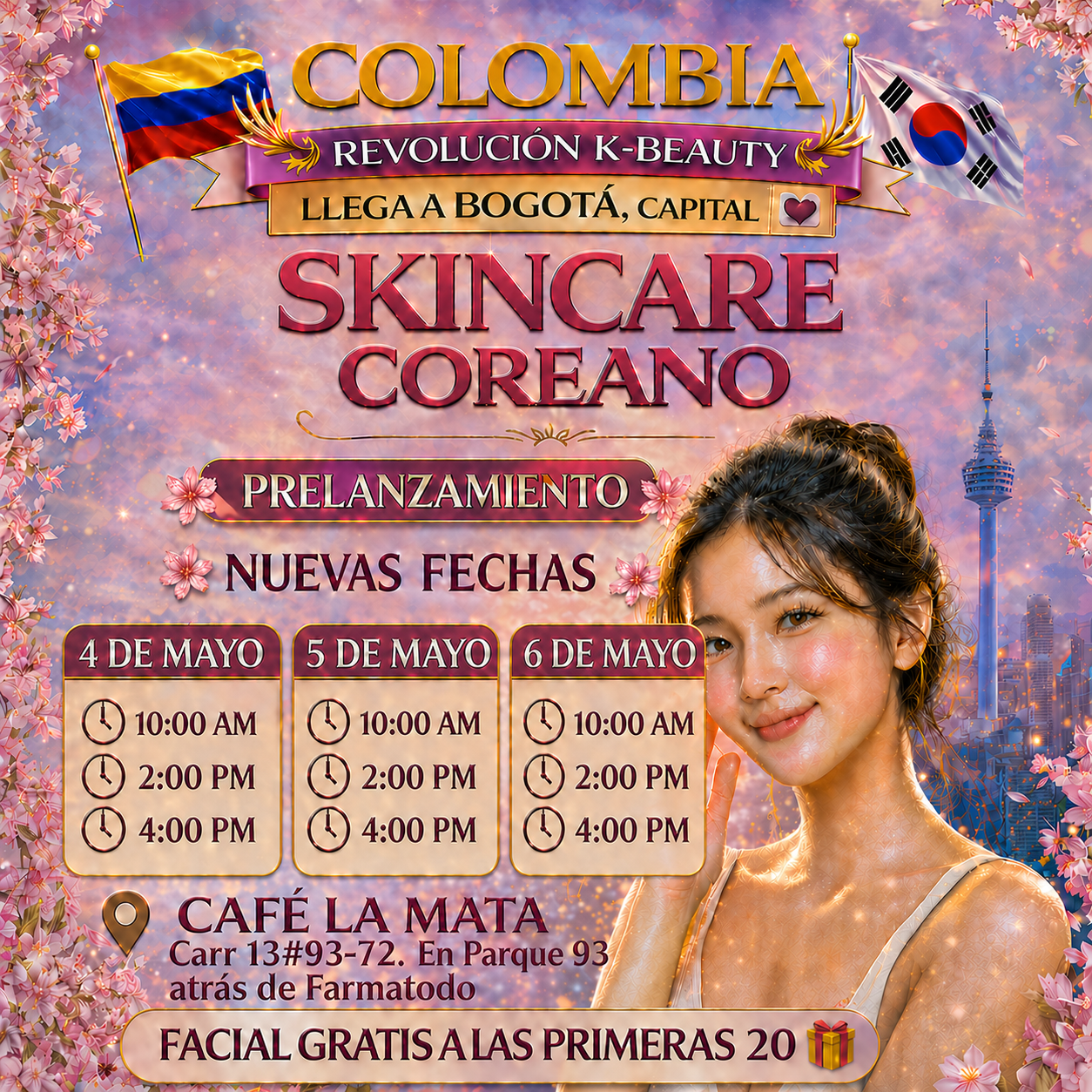 Evento K-Beauty Bogotá — 4, 5 y 6 de mayo — Café La Mata