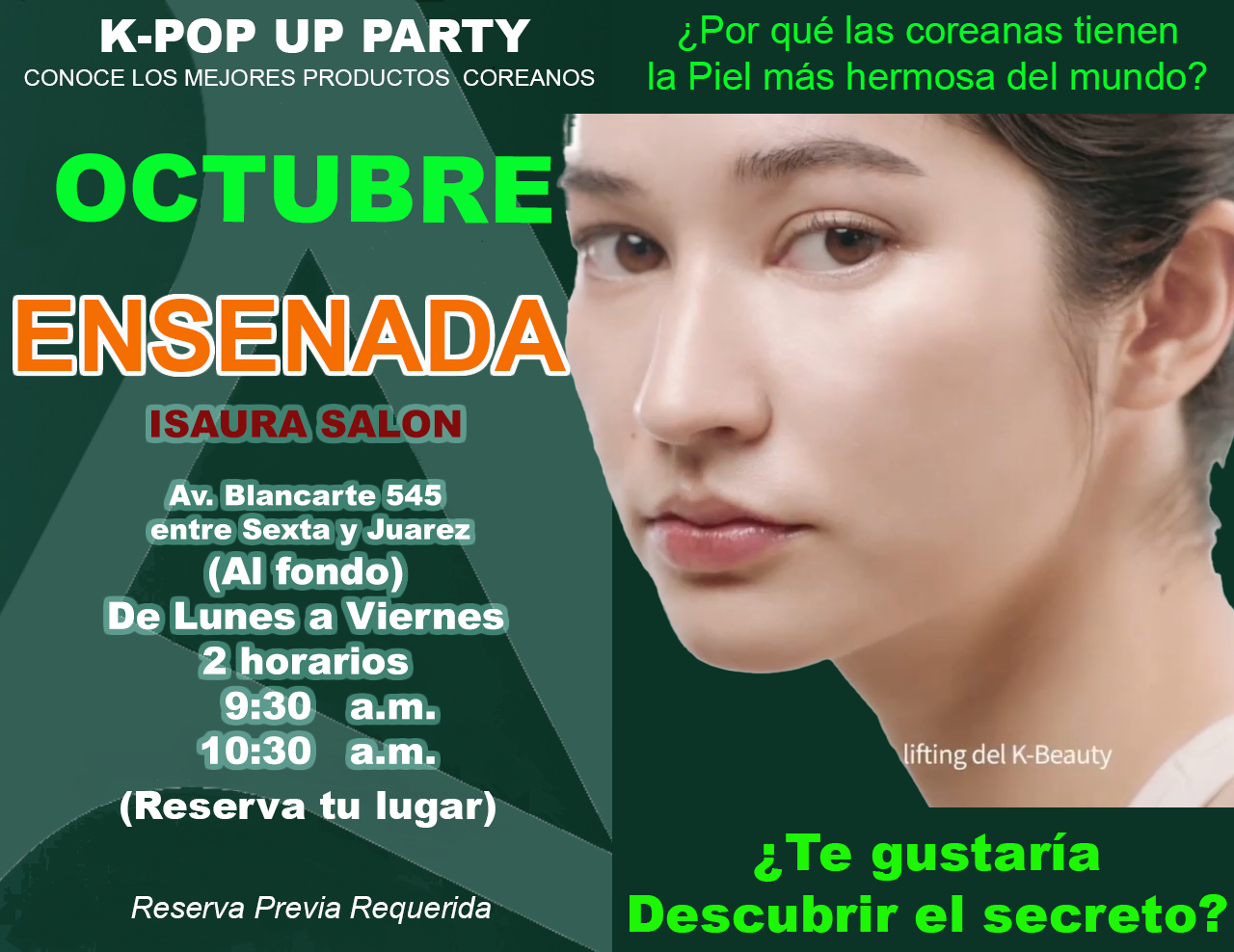 K-POP UP Party Ensenada — Octubre, de Lunes a Viernes