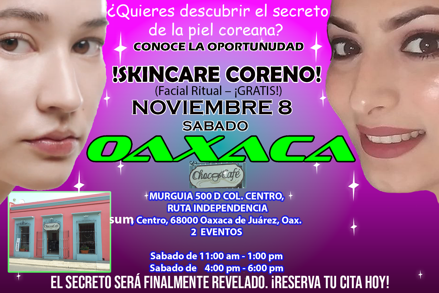 Skincare Coreano en Oaxaca — Choco Café — 7 y 8 de noviembre