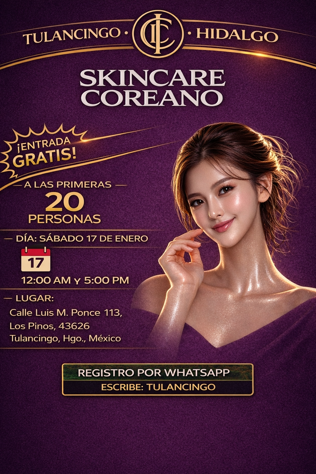 Skincare Coreano GRATIS — Tulancingo (Hidalgo) — 17 de enero