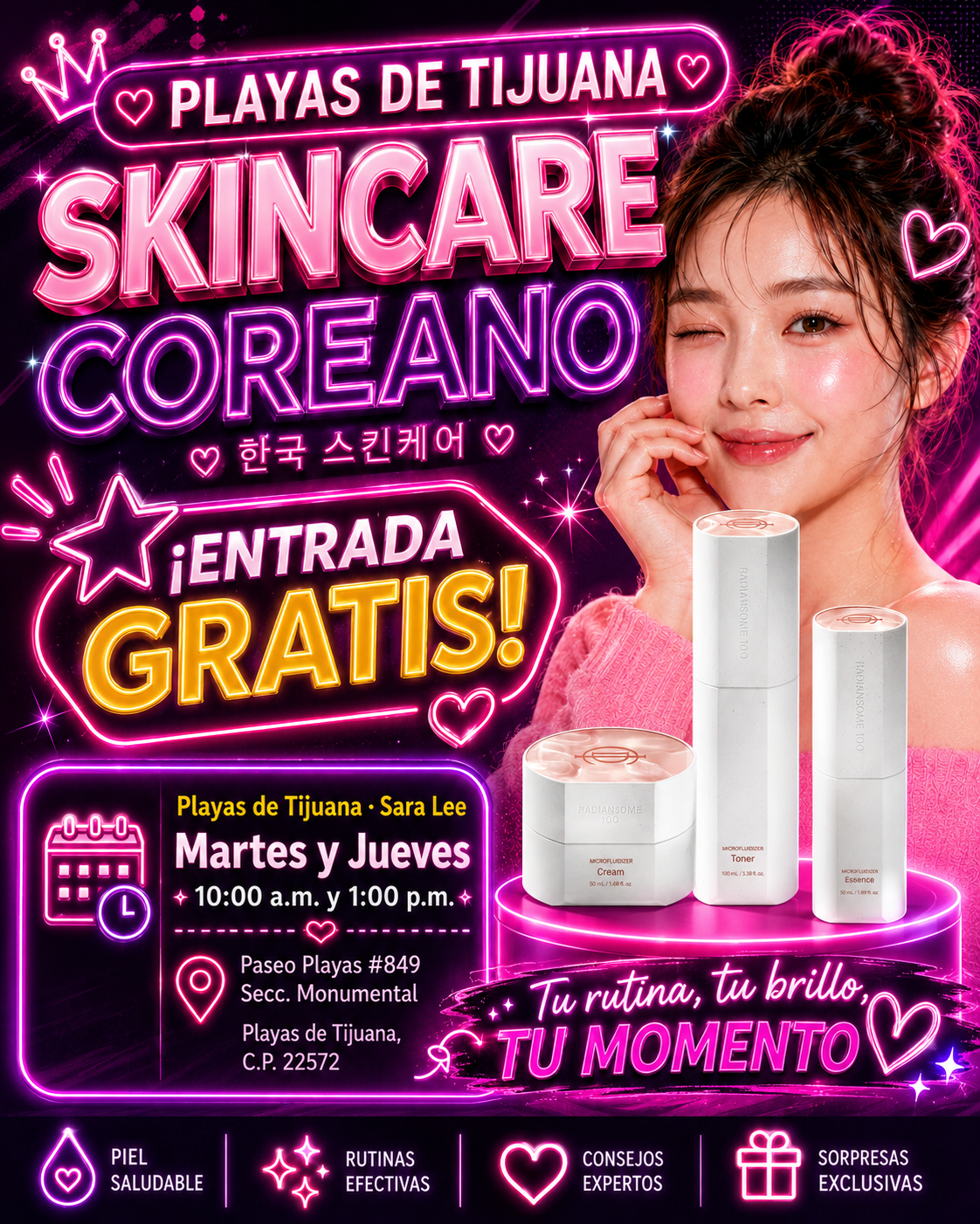 Skincare Coreano - Playas de Tijuana | Lunes y Martes